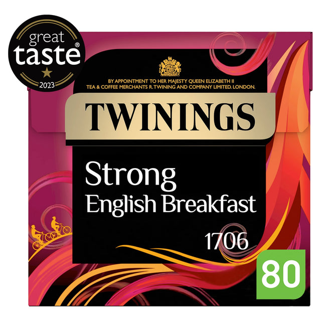 Twinings Strong English Breakfast Tea Bags 80 Pack 250 g