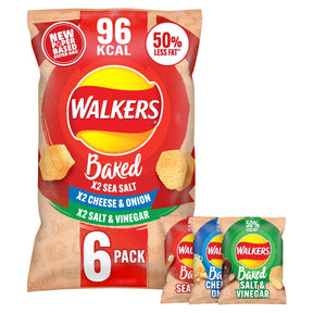 Walkers Baked Variety Multi-Pack Crisps 6 x 22 g