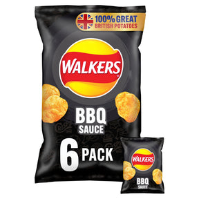 Walkers BBQ Multi-Pack Crisps 6 x 25 g