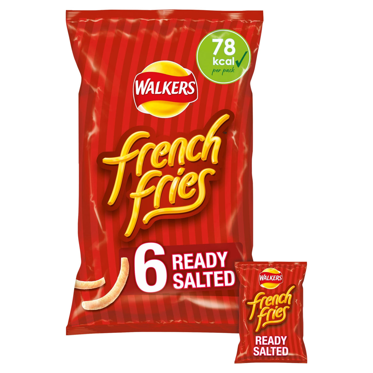 Walkers French Fries Ready Salted Multi-Pack Crisps 6 x 18 g
