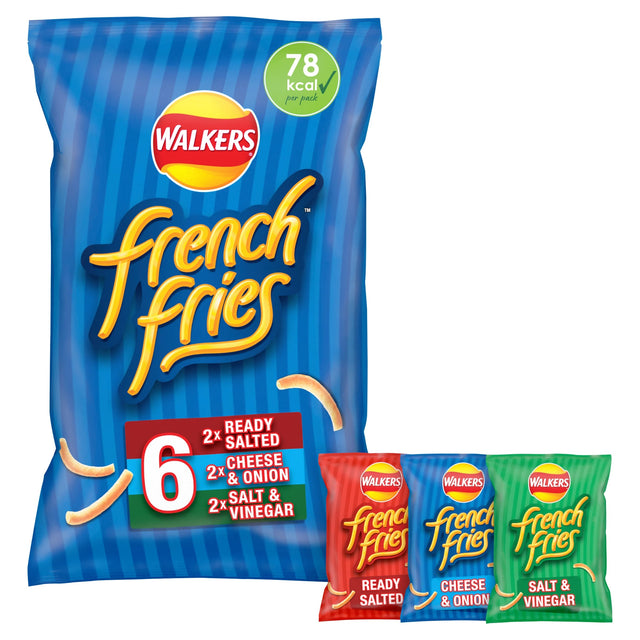 Walkers French Fries Variety Multi-Pack Crisps 6 x 18 g