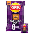Walkers Lea & Perrins Worcestershire Sauce Multi-Pack Crisps 6 x 25 g
