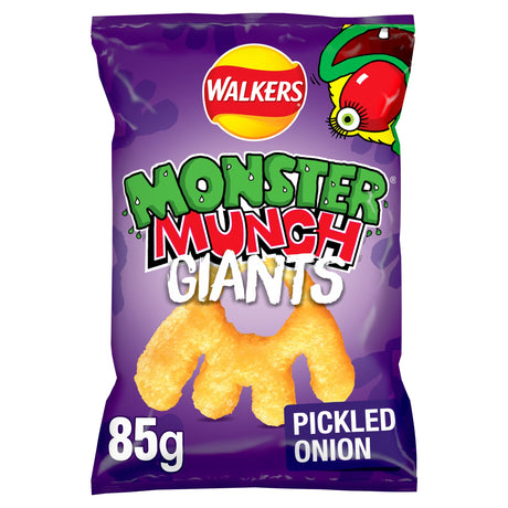 Walkers Monster Munch Giants Pickled Onion Sharing Bag Crisps 85 g