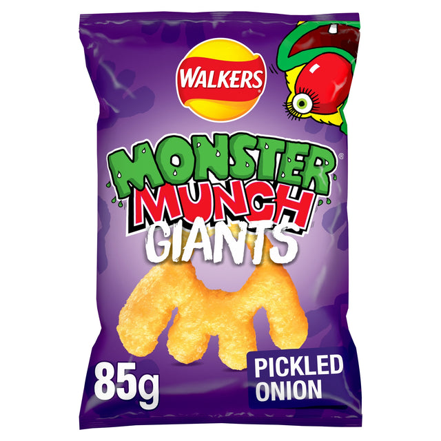 Walkers Monster Munch Giants Pickled Onion Sharing Bag Crisps 85 g