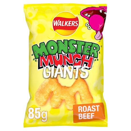 Walkers Monster Munch Giants Roast Beef Sharing Bag Crisps 85 g