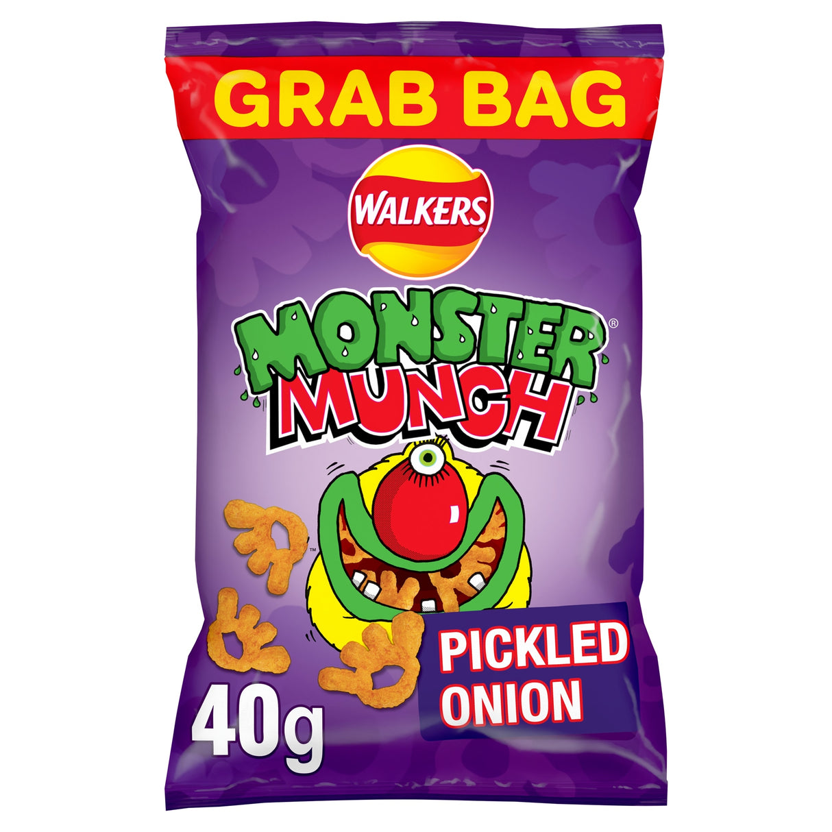 Walkers Monster Munch Pickled Onion Crisps 40 g