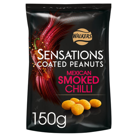Walkers Sensations Coated Peanuts Smoked Chilli Sharing Bag 150 g