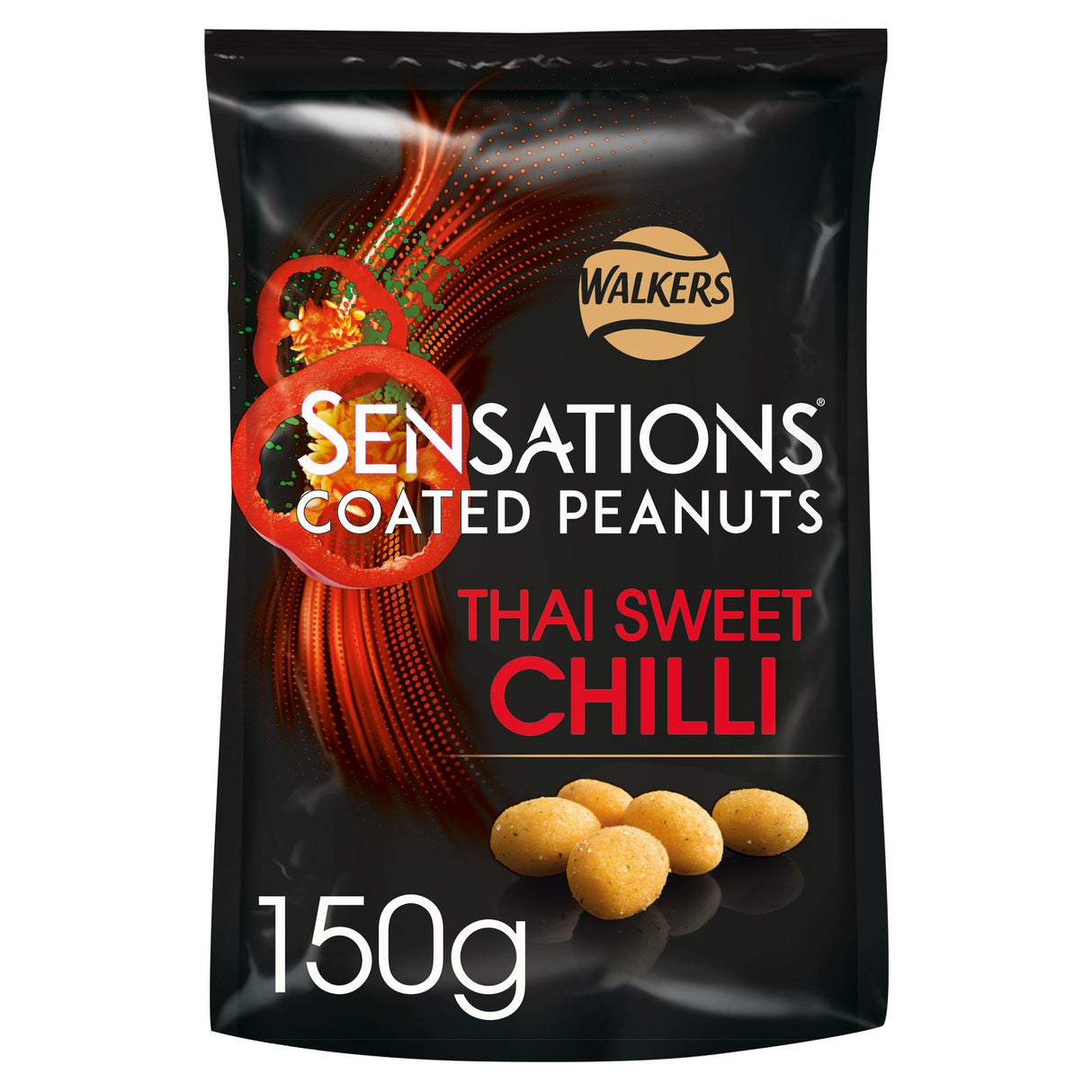 Walkers Sensations Coated Peanuts Thai Sweet Chilli 150 g
