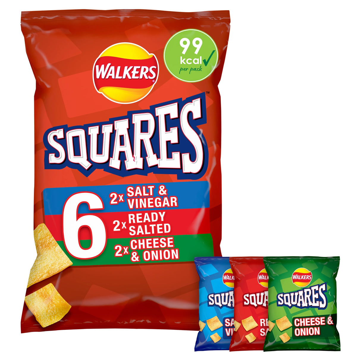 Walkers Squares Variety Snacks 6 x 22 g