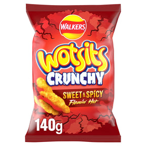 Walkers Wotsits Crunchy Flamin' Hot Sharing Bag Crisps 140 g