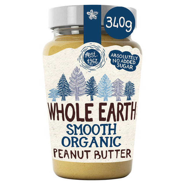 Whole Earth Smooth Organic Peanut Butter 340 g