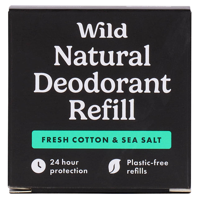 Wild Natural Deodorant Refill Fresh Cotton & Sea Salt 40 g