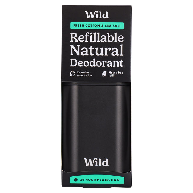 Wild Refillable Natural Deodorant Fresh Cotton & Sea Salt 40 g