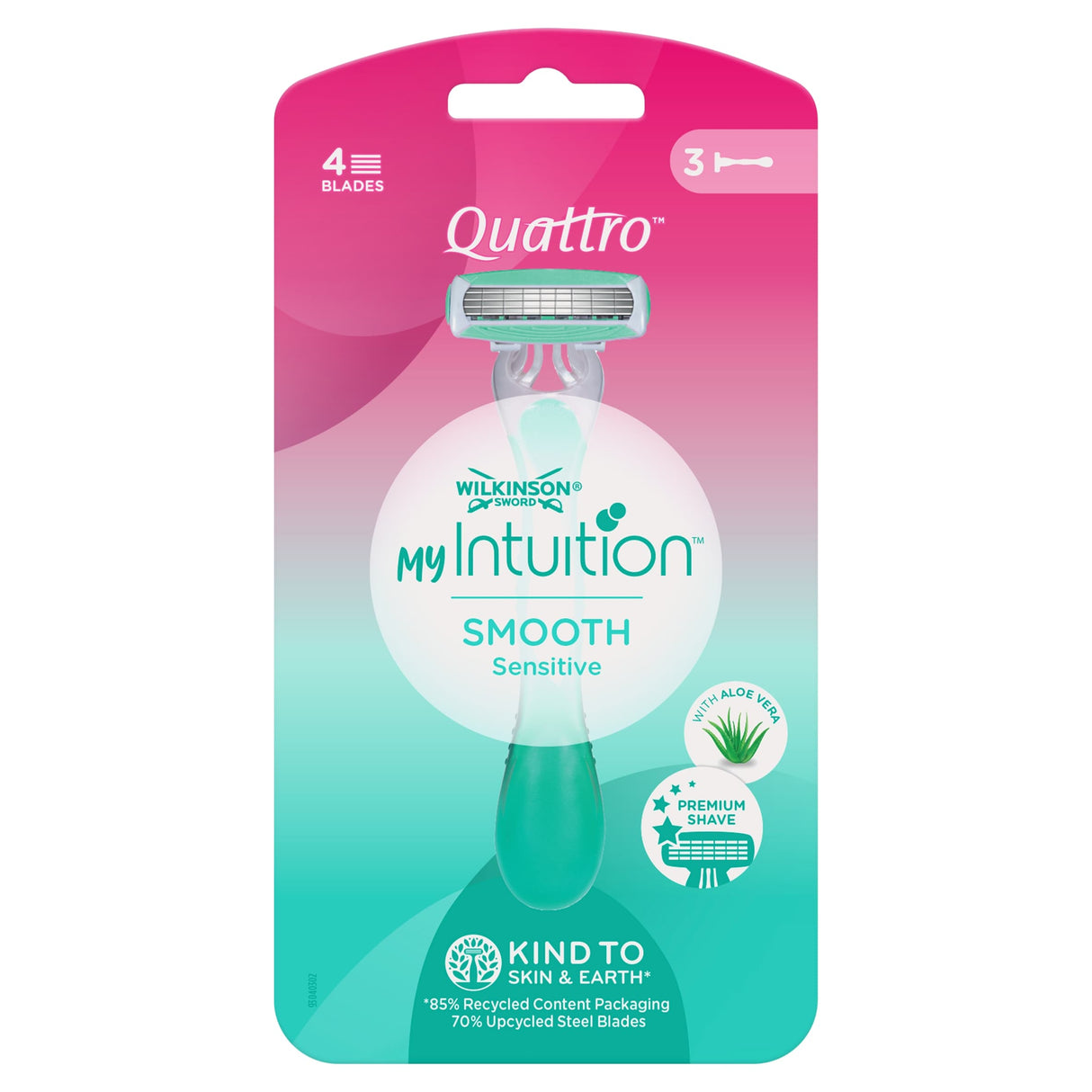 Wilkinson Sword Quattro For Women Disposable x3