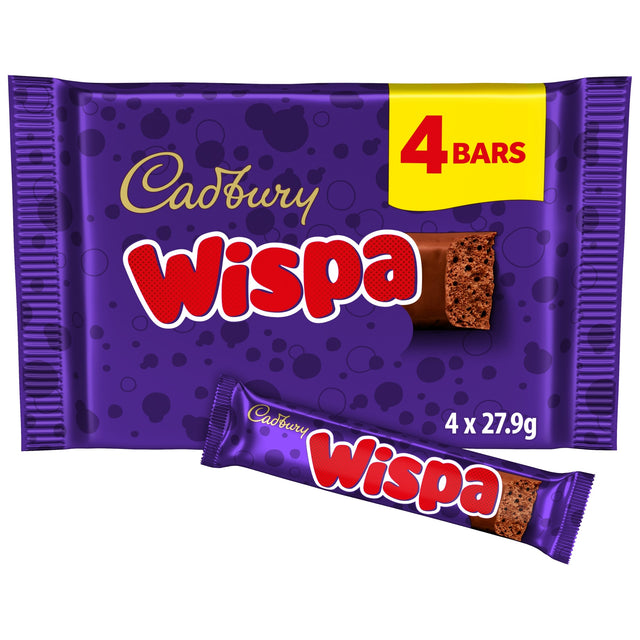Wispa Chocolate Bar 4 Pack Multi-Pack 111.6 g