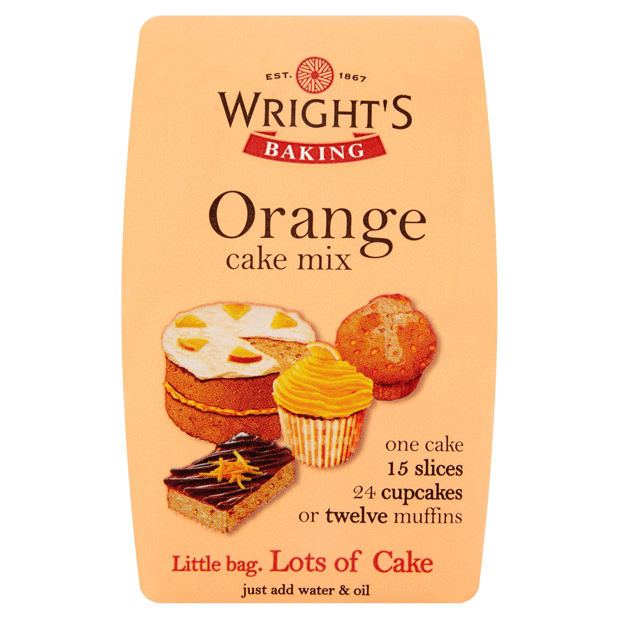 Wright's Baking Orange Cake Mix 500 g