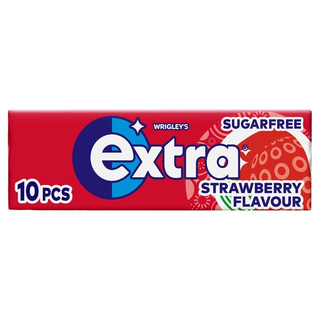 Wrigley's Extra Strawberry Sugar-Free Chewing Gum 10 Pieces