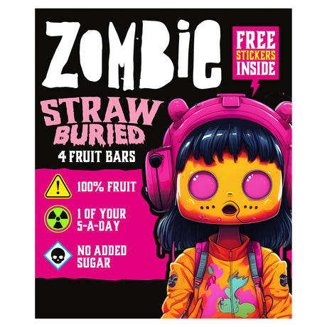 Zombie Strawberry Fruit Snack Bar Multi-Pack 4 x 25 g