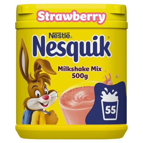 Nesquik Strawberry Flavoured Milkshake Powder Tub 500 g