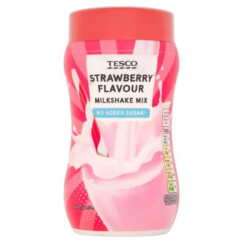 Tesco No Added Sugar Strawberry Flavoured Milkshake Mix 300 g