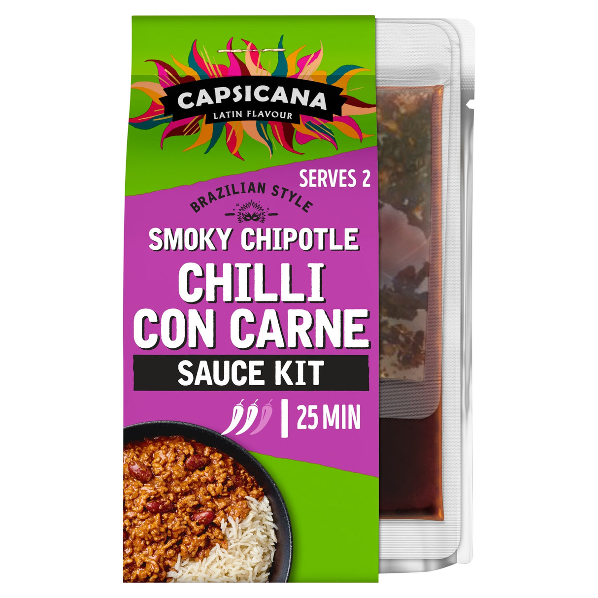 Capsicana Mexican Chilli Con Carne Cooking Sauce Kit 273 g