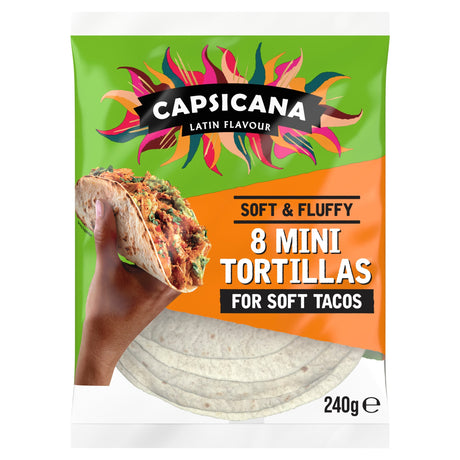 Capsicana Mini Tortillas Wheat Flour Wraps 240 g