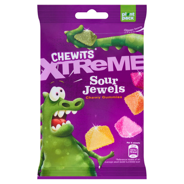 Chewits Xtreme Sour Jewels Chewy Gummies 125 g