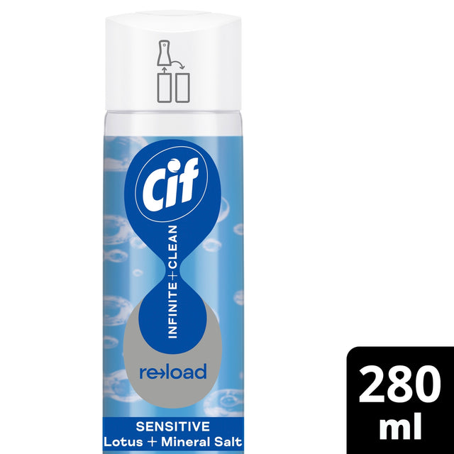 Cif Infinite Clean All In One Sensitive Lotus & Mineral Salts Reload 280 ml