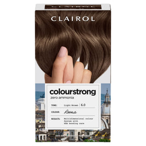 Clairol Colour Strong Permanent Hair Dye 6.0 Light Brown