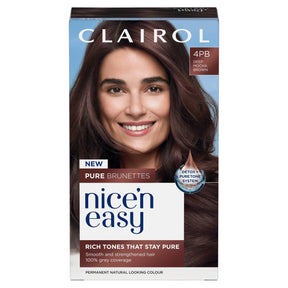 Clairol Nice'N Easy Creme Pure Brunettes Permanent Hair Dye Kit 4PB Deep Mocha Brown