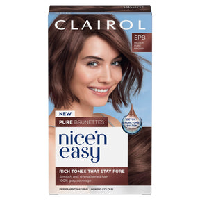 Clairol Nice'N Easy Creme Pure Brunettes Permanent Hair Dye Kit 5PB Medium Pure Brown