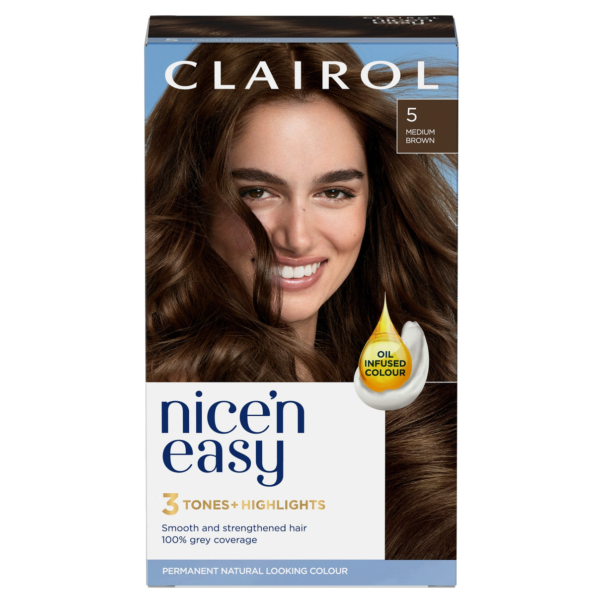 Clairol Nice'N Easy Medium Brown 5 Hair Dye