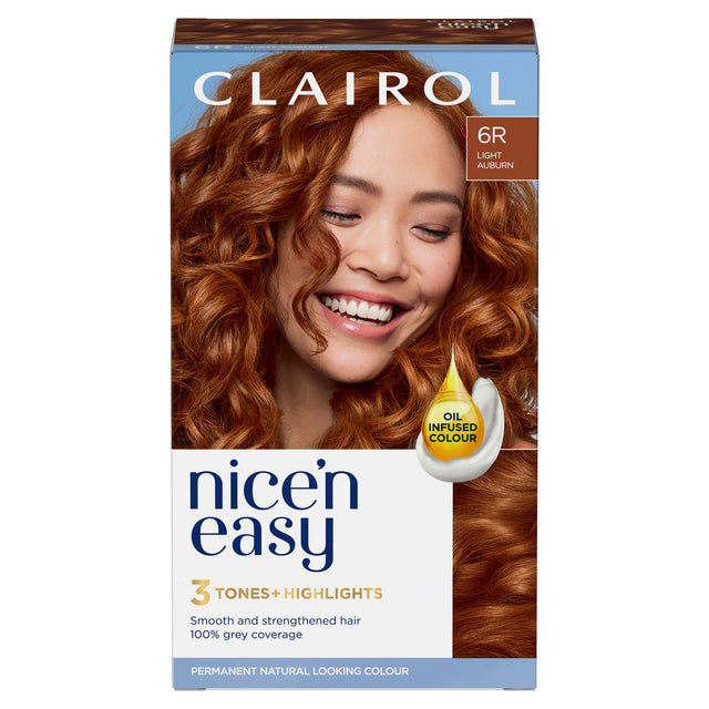 Clairol Nice'N Easy Permanent Light Auburn 6R. Hair Dye