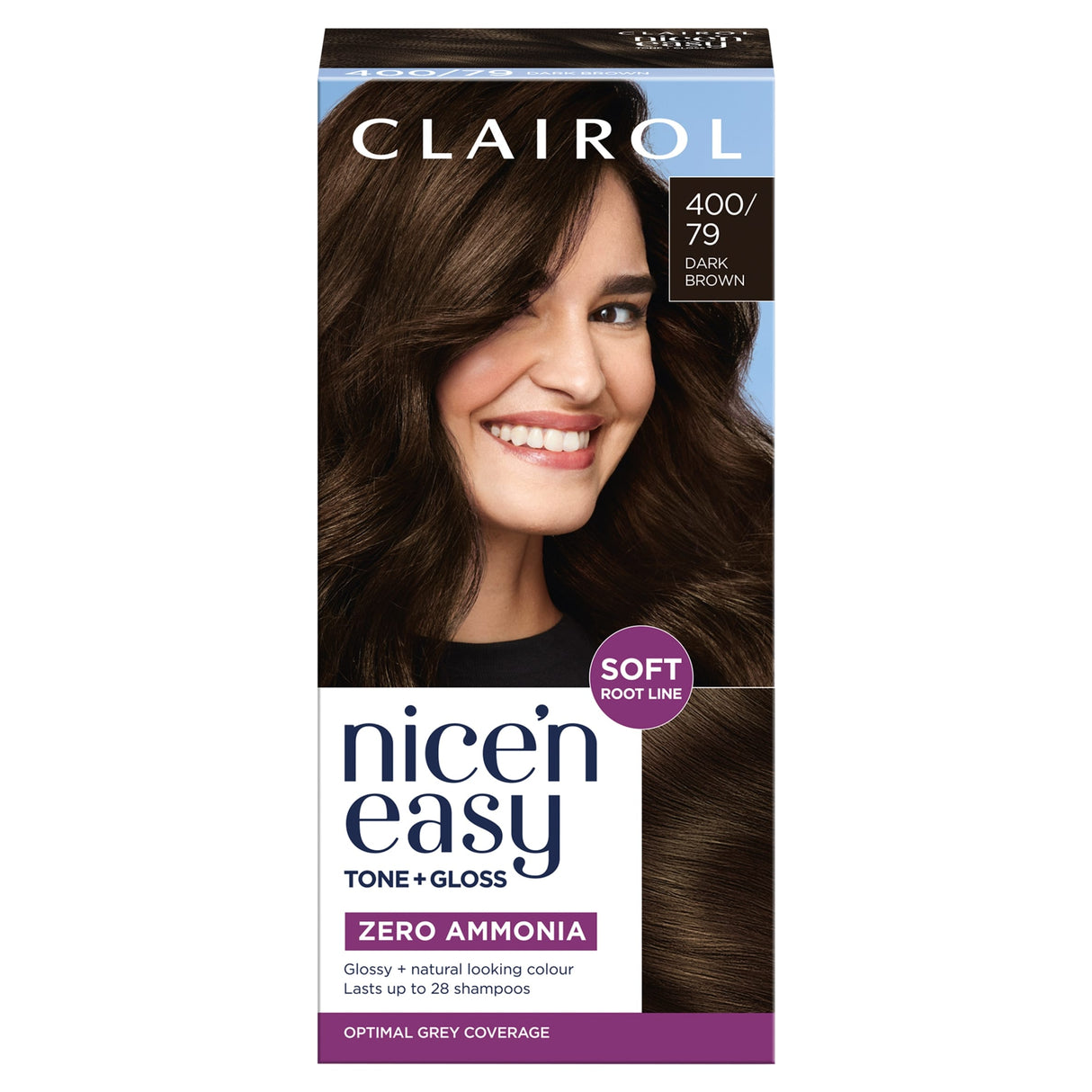 Clairol Nice'N Easy Tone+Gloss Semi Permanent Hair Dye 400/79 Dark Brown