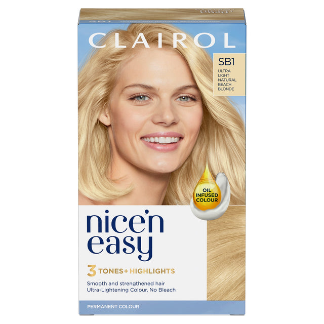 Clairol Nice'N Easy Ultra Light Natural Blonde Beach Sb1 Hair Dye