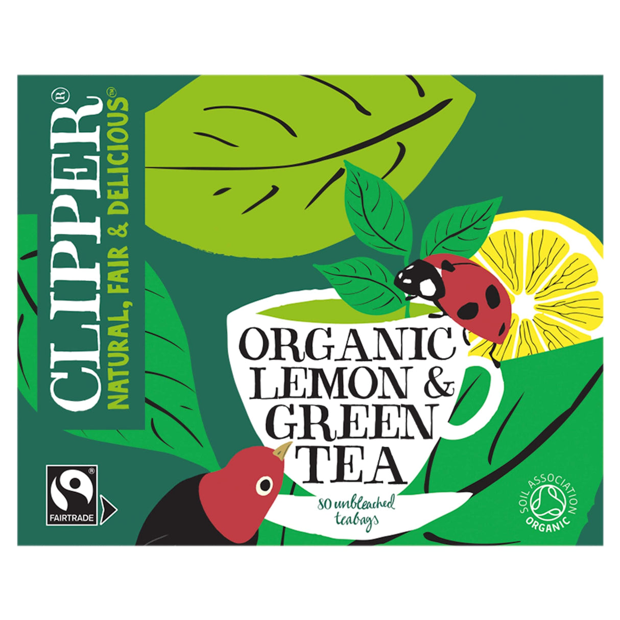 Clipper Organic Lemon Green 80 Tea Bags 160 g