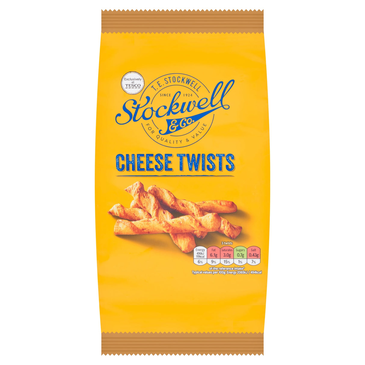 Stockwell & Co Cheese Twists 125 g