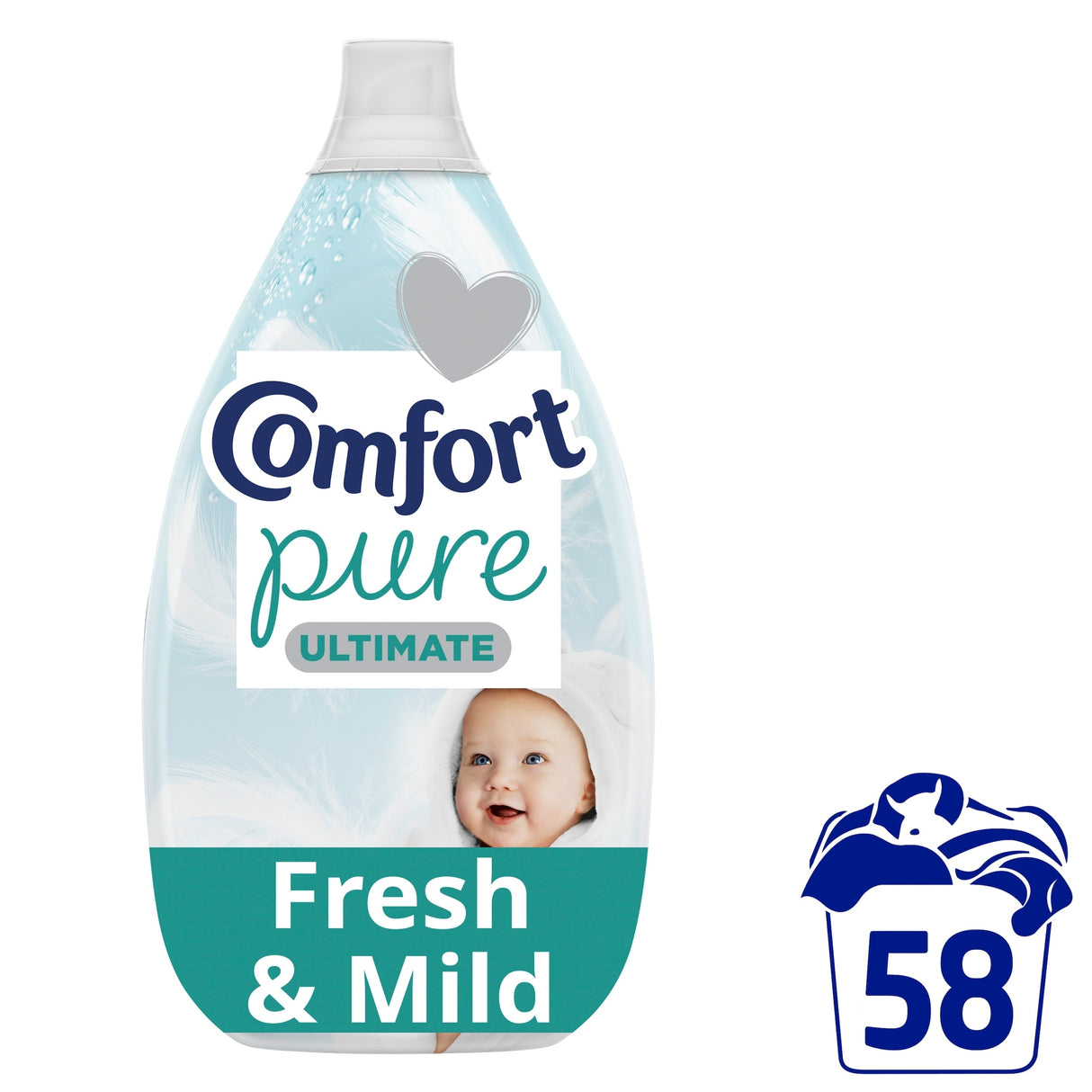 Comfort Ultimate Pure Fresh & Mild Fabric Ultra-Concentrated Fabric Conditioner 58 Wash 870 ml