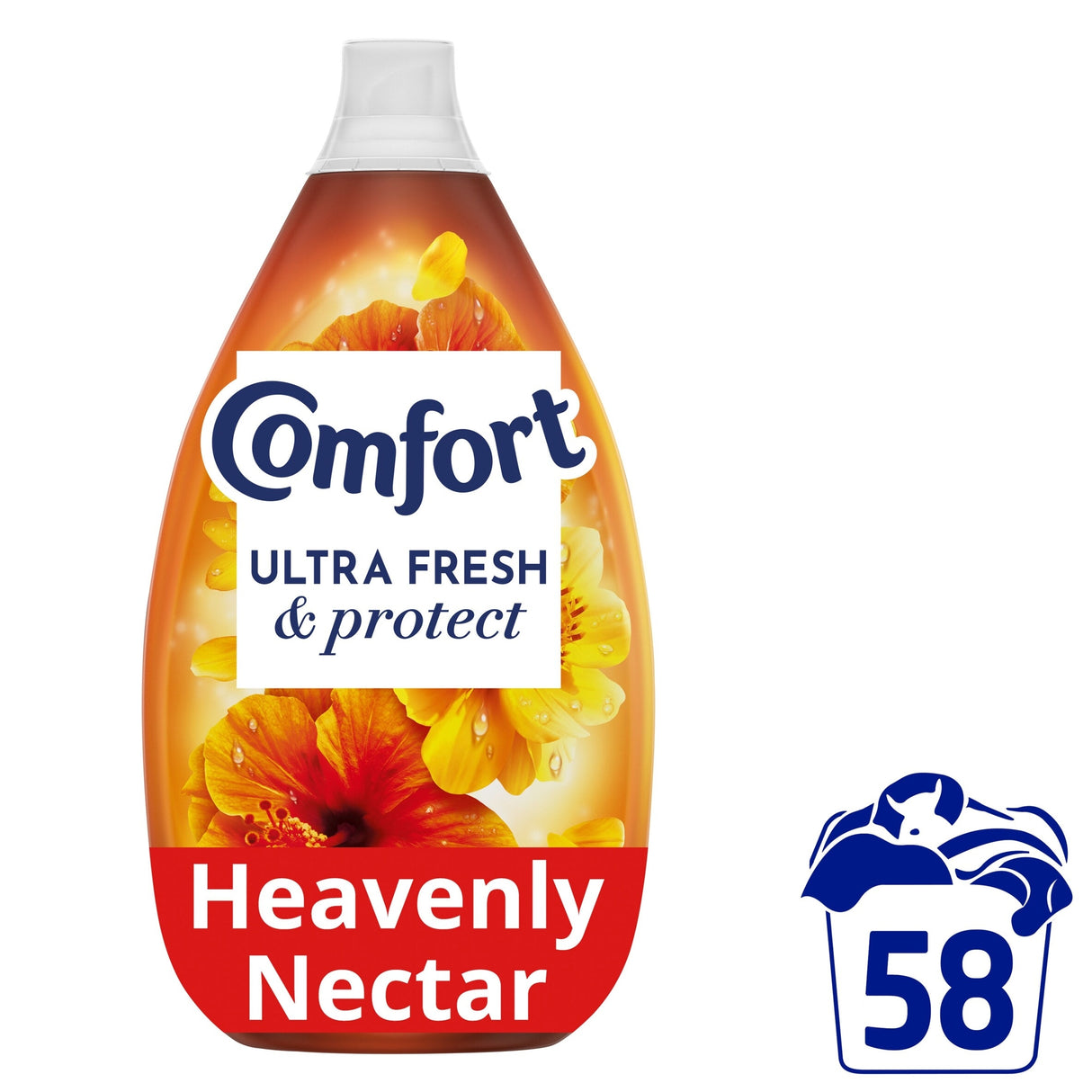 Comfort Ultra Fresh & Protect Fabric Conditioner Heavenly Nectar 58 Washes 870 ml