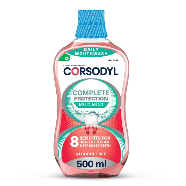 Corsodyl Daily Complete Protection Mouthwash Mild Mint 500 ml