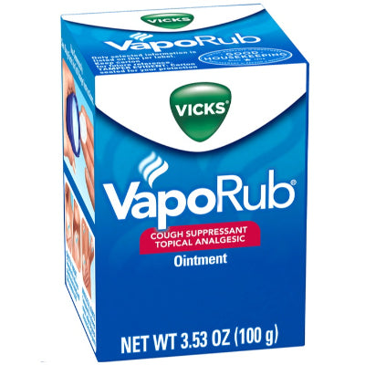Vicks VapoRub Cough Suppressant Topical Analgesic Ointment 100 g