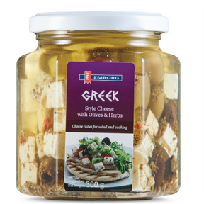 Emborg Greek Style Cubes With Olives & Herbs 300 g