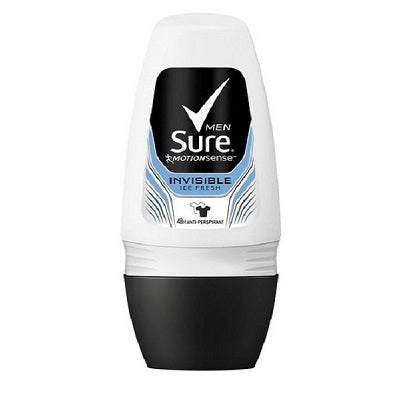 Sure Anti-Perspirant Deodorant Roll On Men Invisible Ice Fresh 50 ml