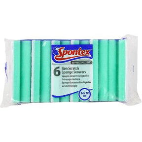 Spontex Specialist Non-Scratch Sponge Scourers 14 x 10 cm 6 Pieces