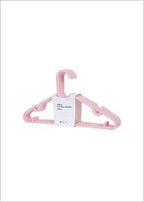 Miniso Simple Clothes Plastic Hanger - Pink x10