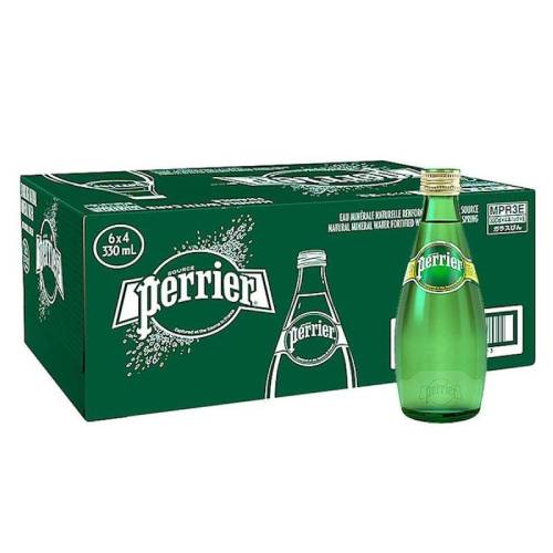 Perrier Sparkling Mineral Water Bottle 33 cl x24