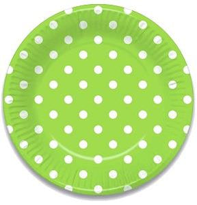 Polka Dot Disposable Paper Plates x12