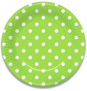 Polka Dot Disposable Paper Plates x12