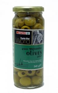Spar Olives Green Manzanilla Pitted 340 g