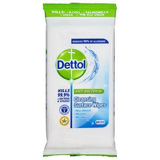 Dettol Anti-Bacterial Cleansing Surface Wipes x20